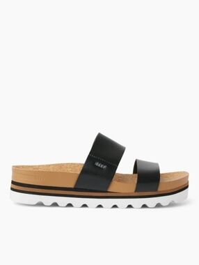 Reef Cushion Vista Hi Blacl White Tan Slip On